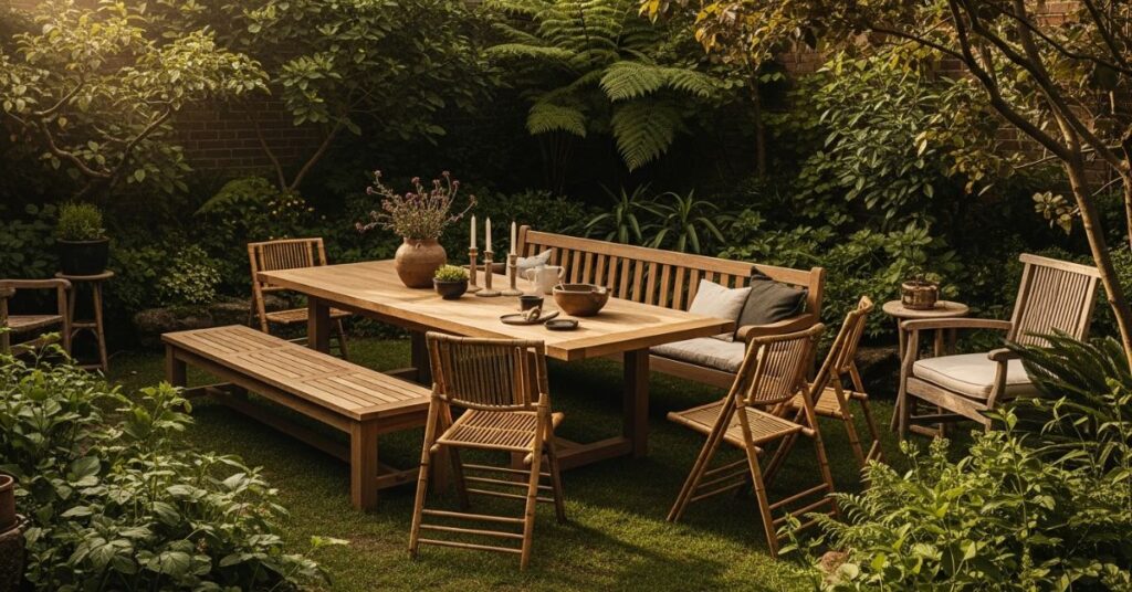 Wooden Outdoor Furniture Ideas for Natural Vibes