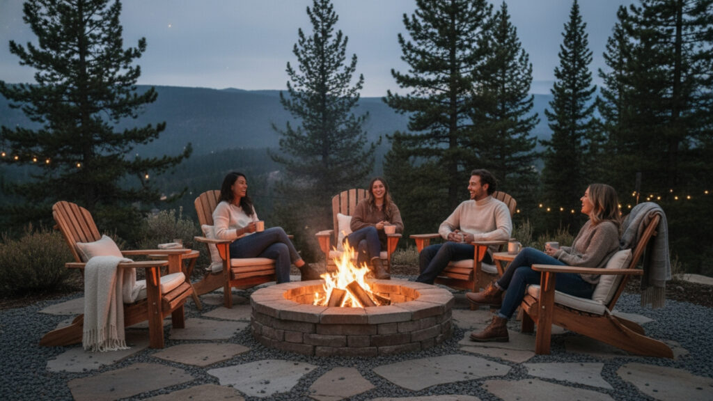 Adirondack Chairs for Classic and Relaxed Fire Pit Seating Style