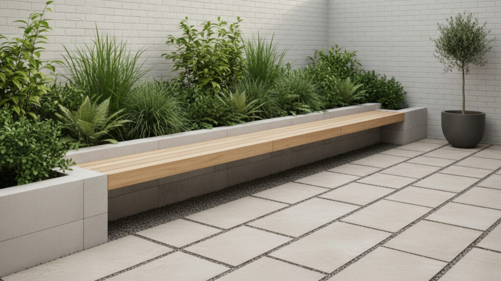 Backyard Bench Seating Ideas for Simple and Space Saving Design