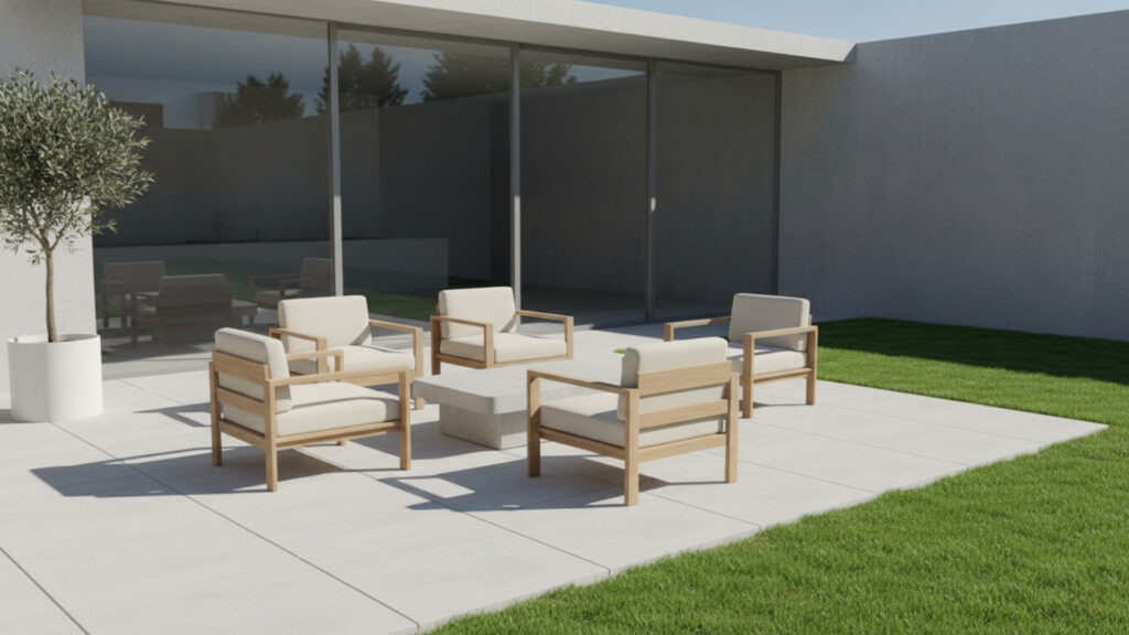 Backyard Minimalist Seating Ideas for Clean and Modern Outdoor Look