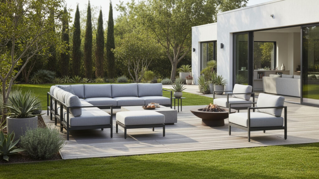 Backyard Modular Seating Ideas for Flexible Outdoor Arrangement Setup