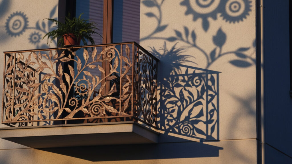 Balcony Grill with Artistic Cutouts for Creative and Unique Style
