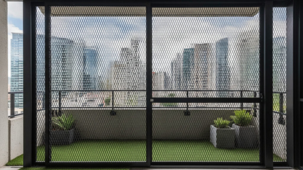 Balcony Grill with Mesh Design for Extra Safety and Ventilation