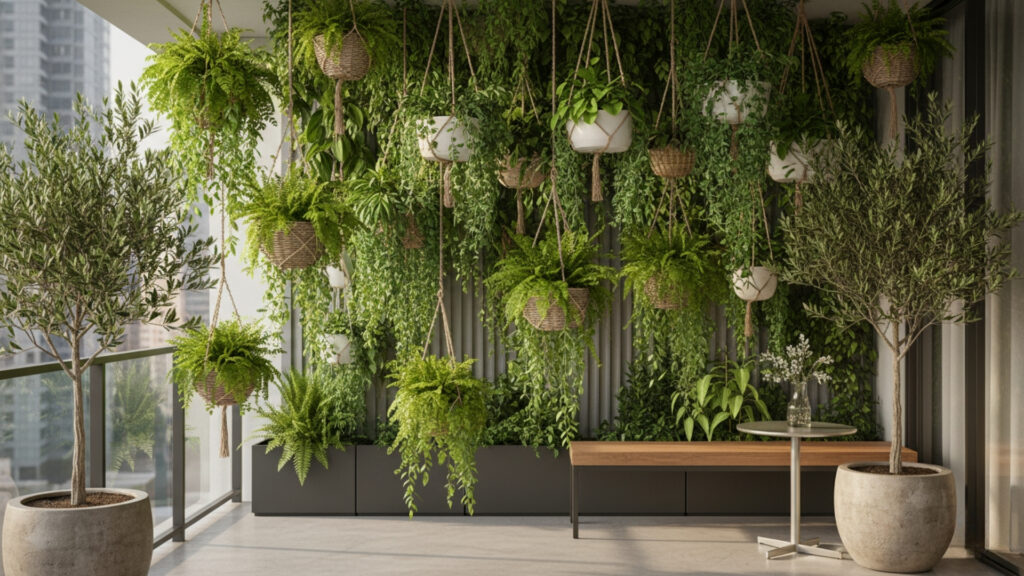 Balcony Hanging Planter Ideas for Decorative Vertical Greenery Setup
