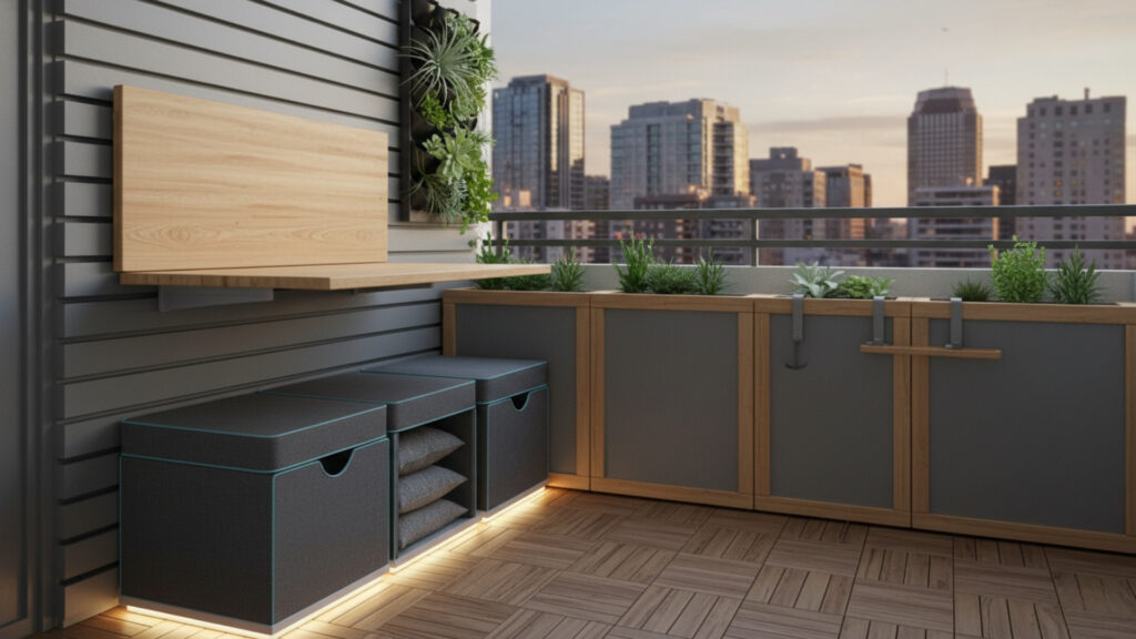 Balcony Multi Purpose Furniture Ideas for Flexible Space Usage