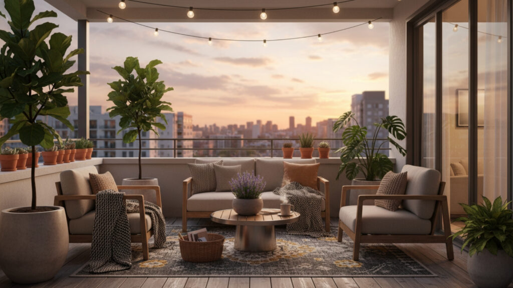 Balcony Outdoor Rug Ideas for Defined and Stylish Floor Design