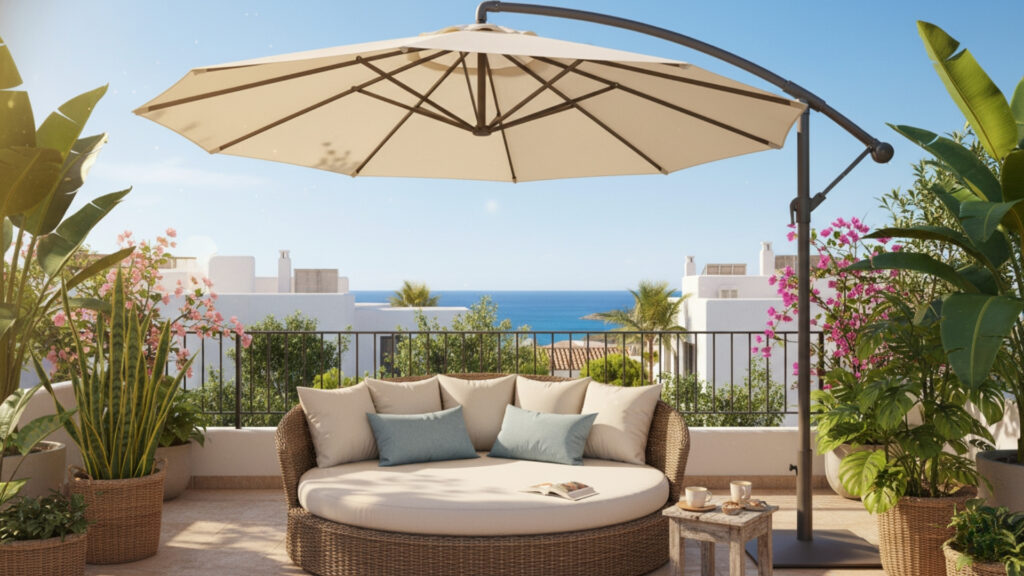 Balcony Shade Umbrella Ideas for Comfortable Outdoor Relaxation