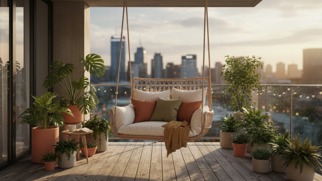 Balcony Swing Seating Ideas for Relaxing and Stylish Outdoor Spot
