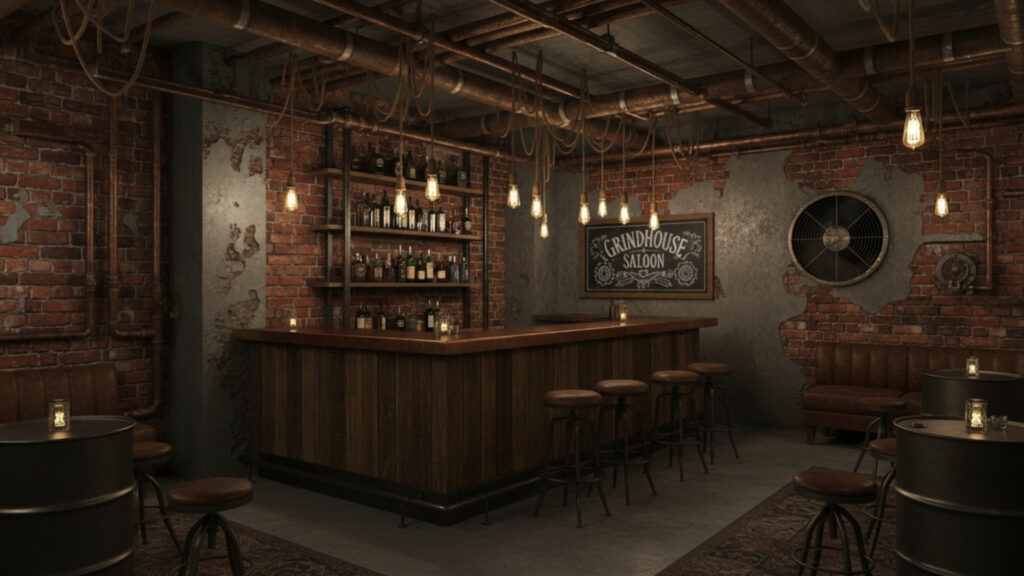 basement bar industrial design ideas for bold urban style interior