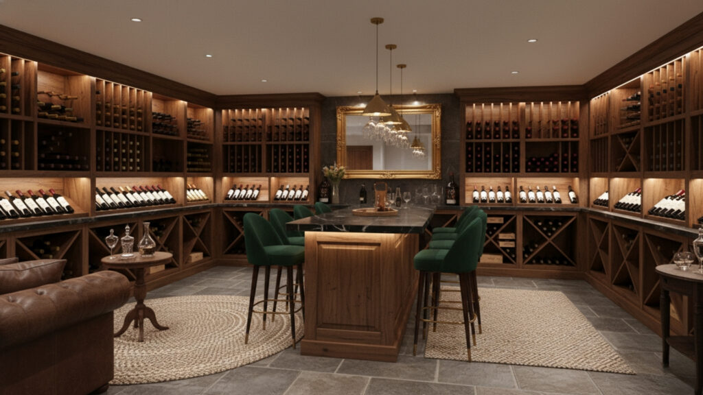 basement bar wine storage ideas for stylish bottle organization