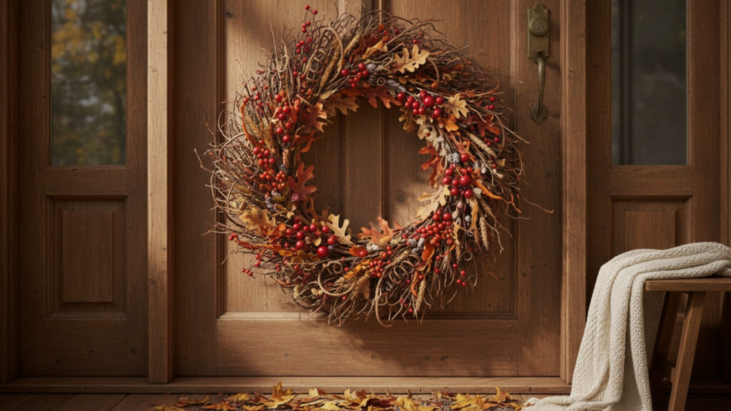 Berry and Twig Autumn Wreath Ideas for Natural Fall Decor