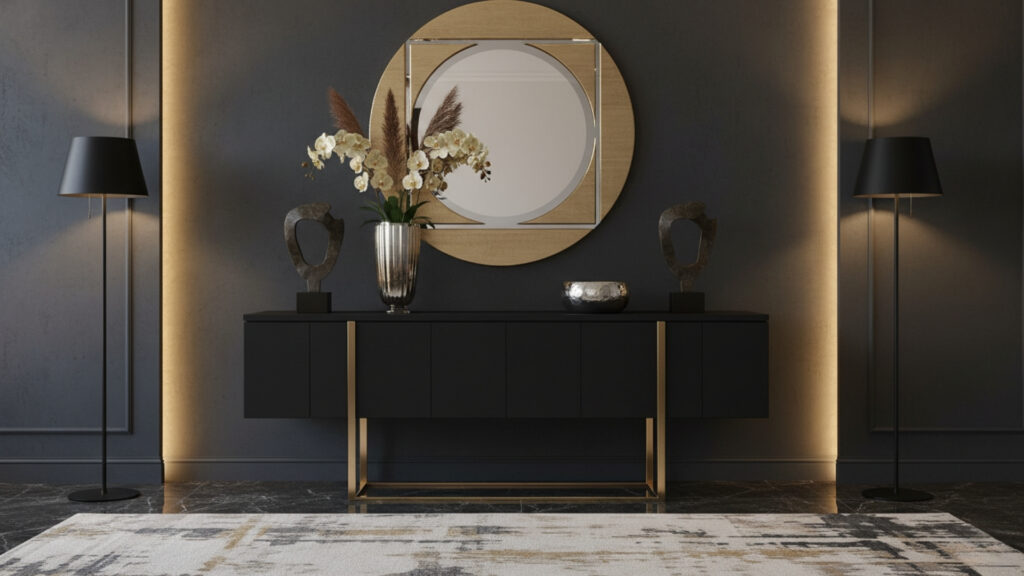 Black Entryway Table Decor Ideas for Bold Sophisticated Contrast