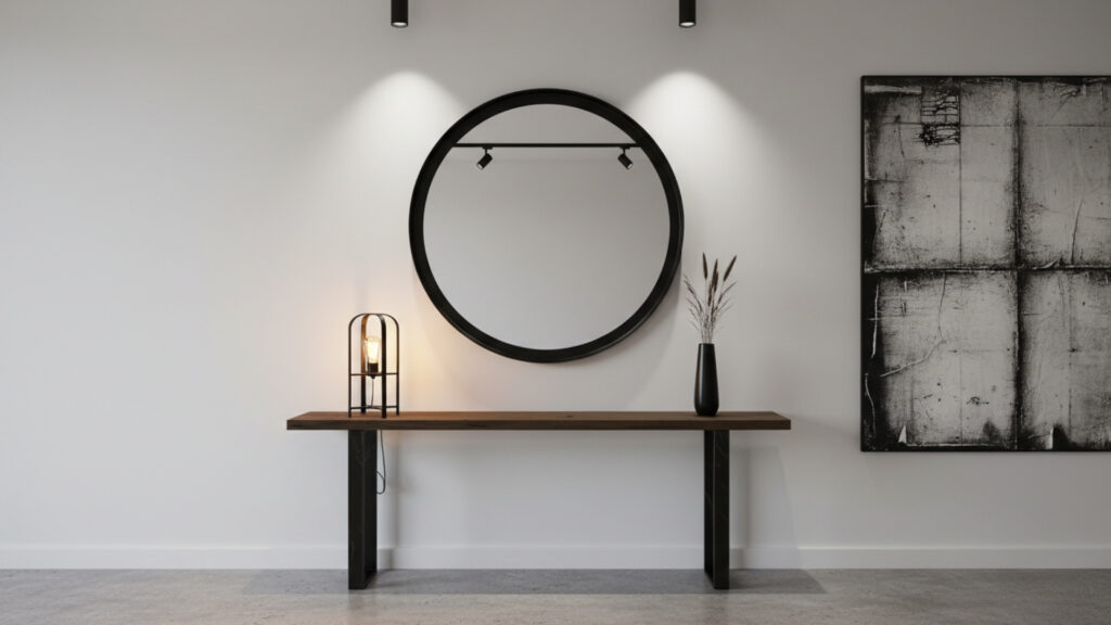 Black Frame Entryway Mirror Ideas for Bold Sophisticated Style