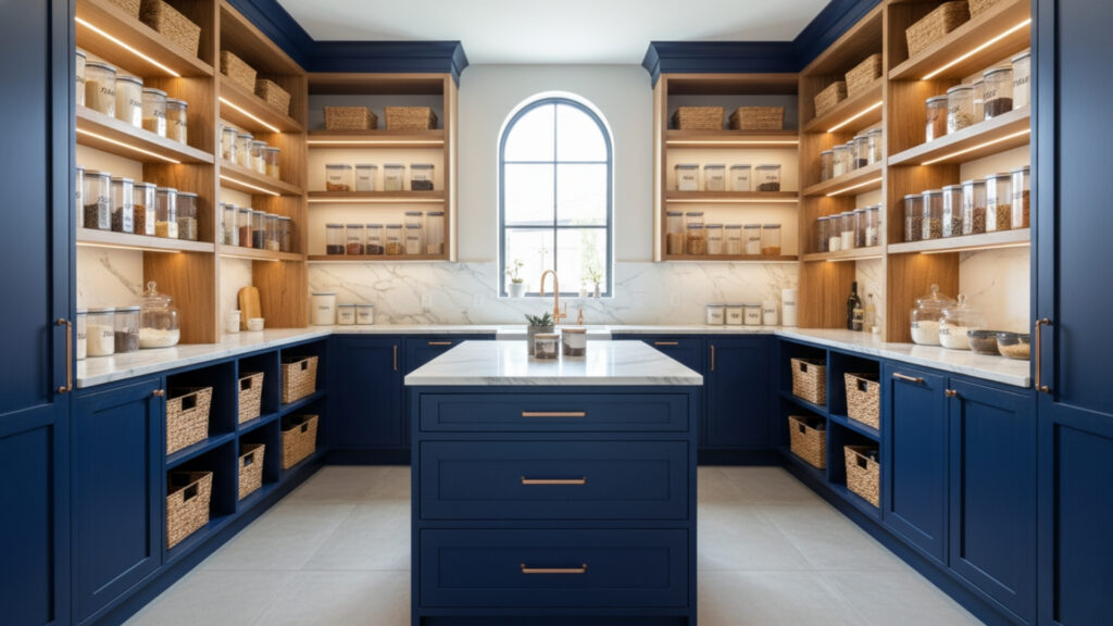 Blue Kitchen Pantry Cabinet Ideas for Functional Stylish Storage
