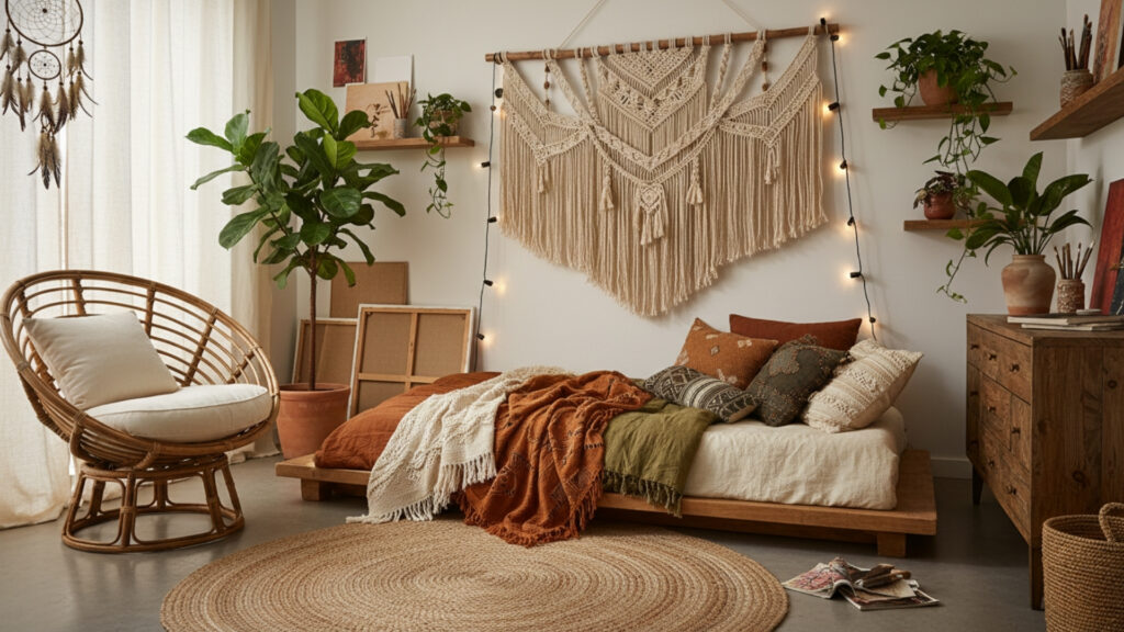Boho Decor Elements for a Relaxed and Creative Bedroom Style