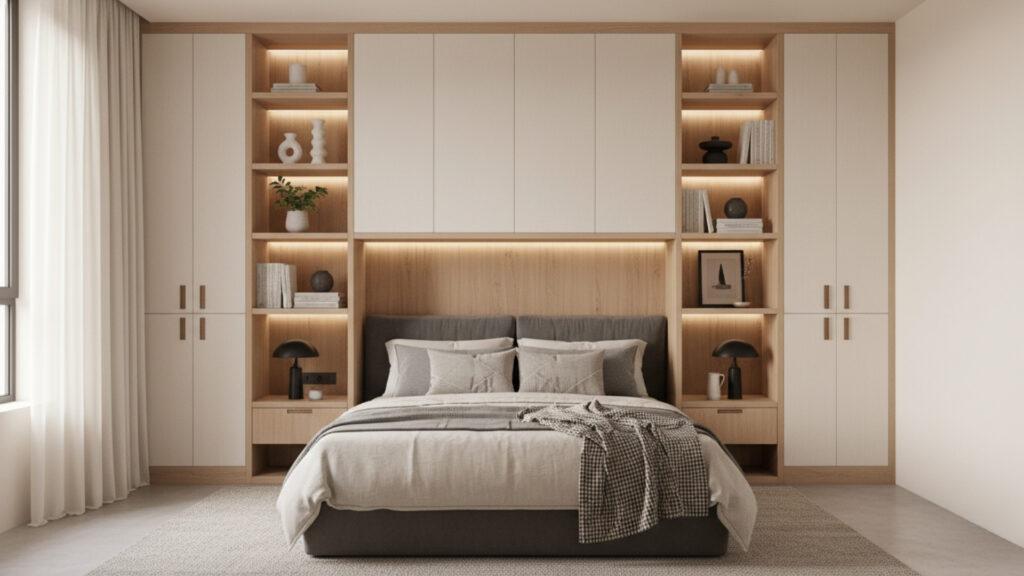 Built-In Storage Solutions for a Clean and Organized Bedroom Look
