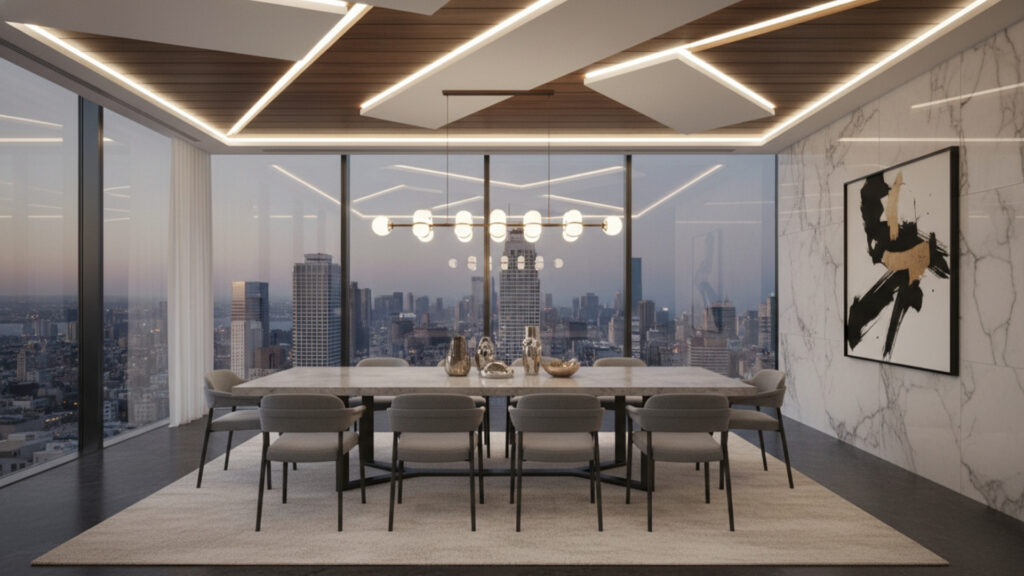 Contemporary Dining Room Ceiling Design for Modern Aesthetic Look