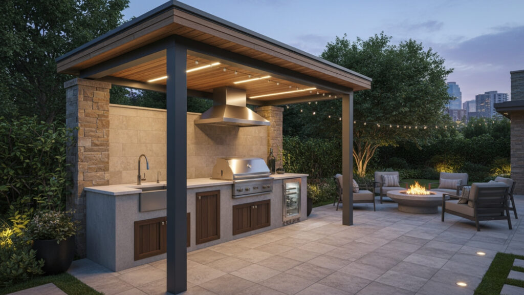 Covered Outdoor Kitchen Ideas for All-Weather Cooking Comfort