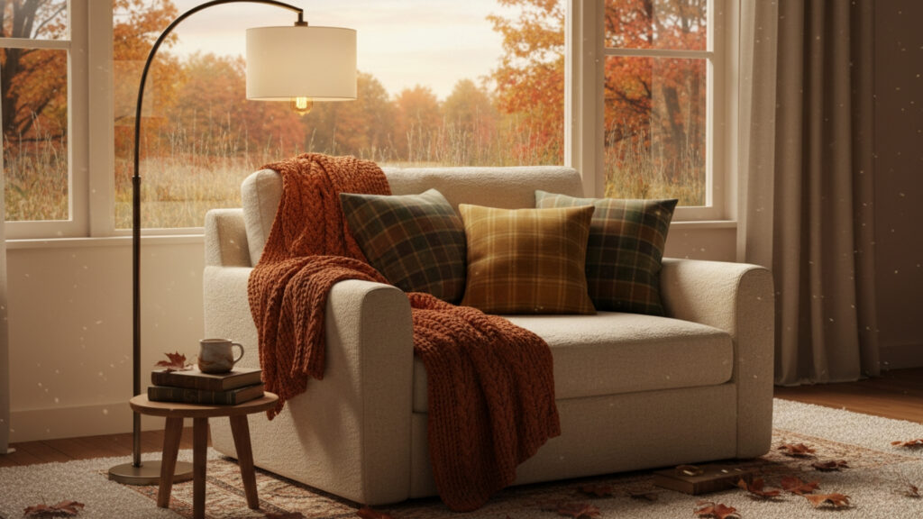Cozy Reading Corner Setup for Relaxing Fall Evenings Indoors