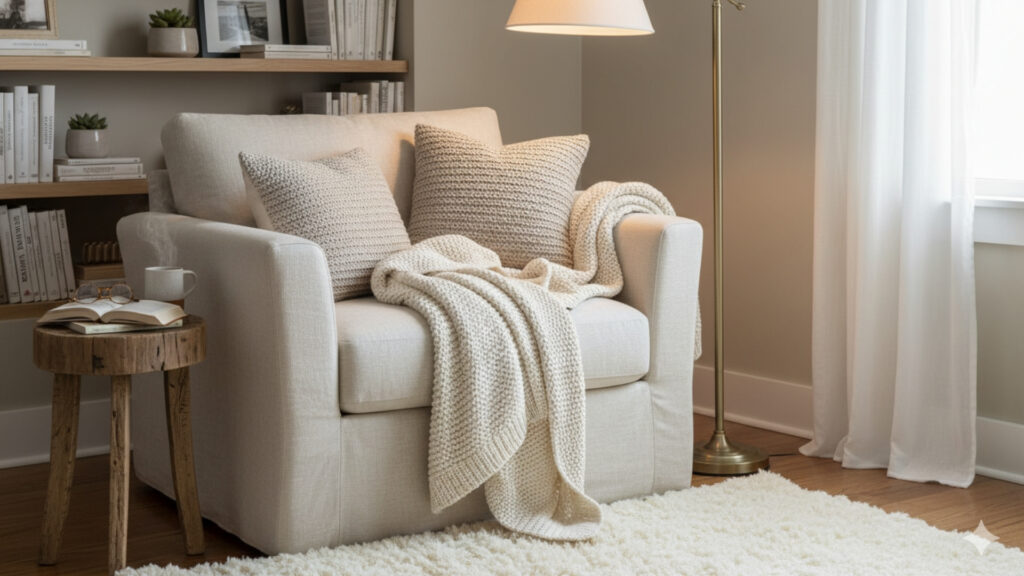 Cozy Reading Nook for Relaxation and Quiet Personal Time