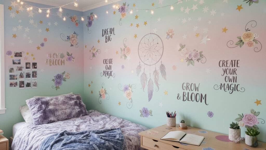 Decorative Wall Stickers or Decals for Easy Bedroom Transformation