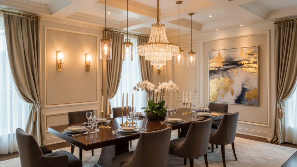 Dining Room Lighting Decor Ideas for Perfect Elegant Ambiance
