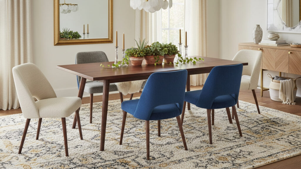Dining Room Rug Decor Ideas for Layered Stylish Comfort