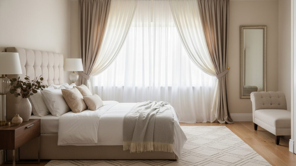 Elegant Curtain Styling for Soft and Graceful Bedroom Appeal