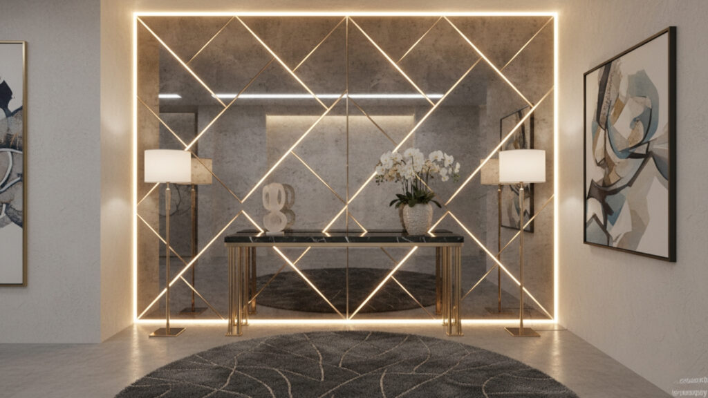 Entryway Mirror Accent Wall Ideas for Bold Decorative Statements