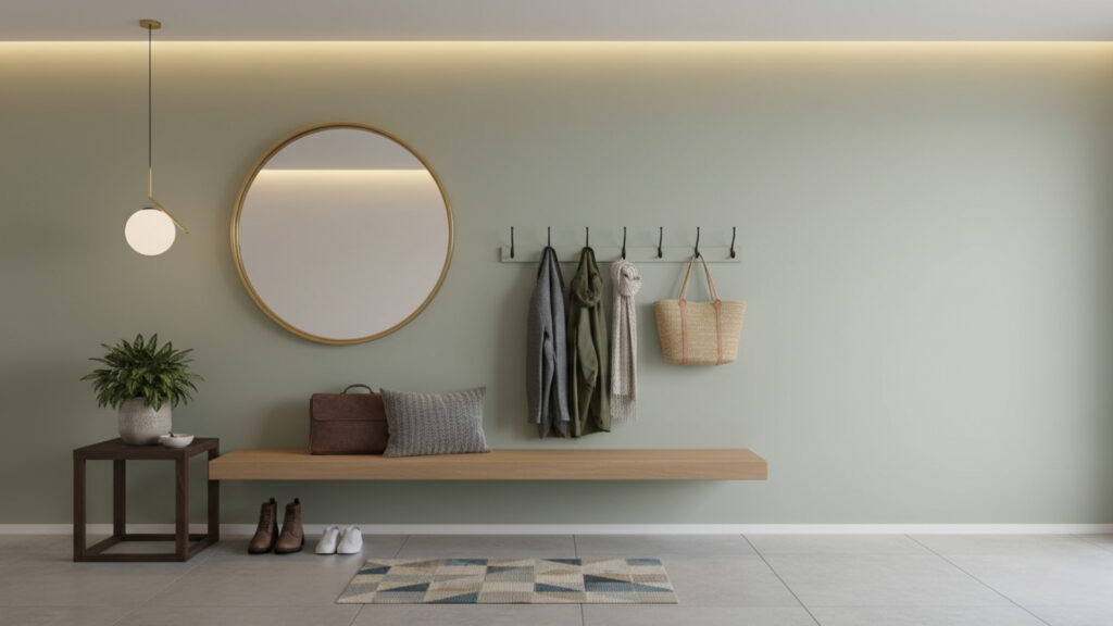 Entryway Mirror with Hooks Ideas for Practical Stylish Storage