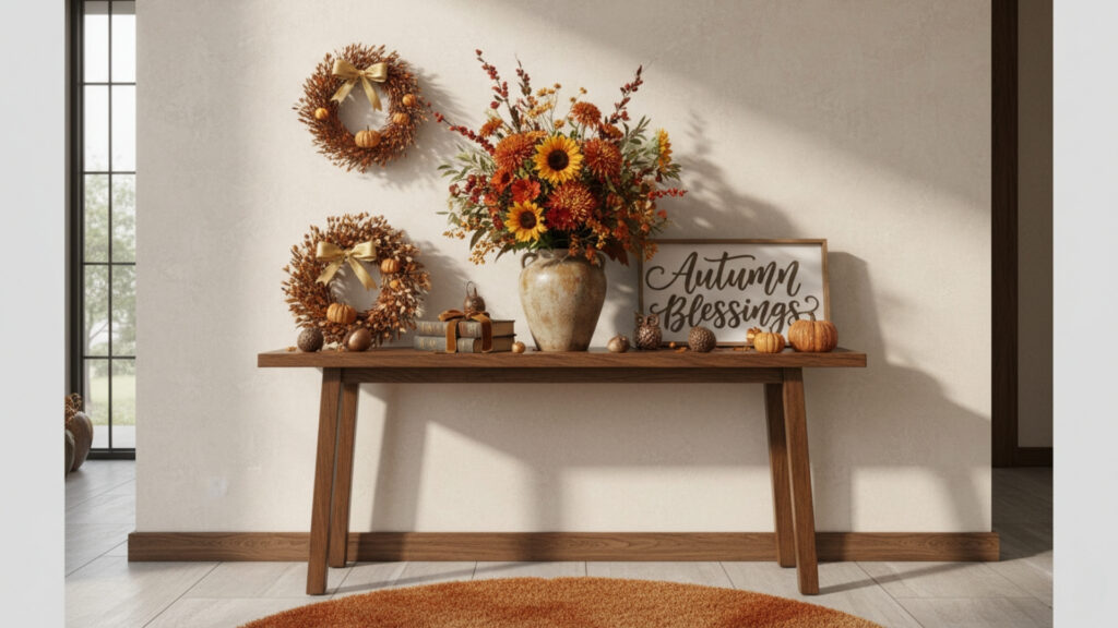 Entryway Table Seasonal Decor Ideas for Fresh Stylish Updates