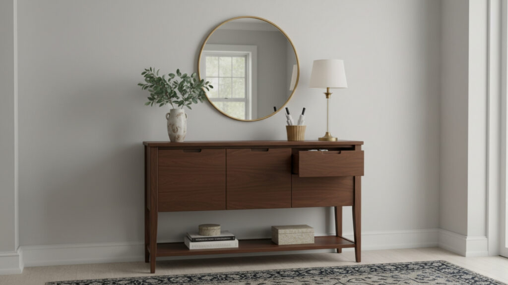 Entryway Table with Drawer Storage Ideas for Hidden Organization