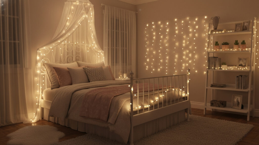 Fairy Lights Decoration for a Cozy and Dreamy Bedroom Ambiance