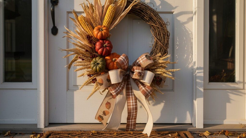 Farm-to-Door Fall Hangers Featuring Natural Harvest Elements