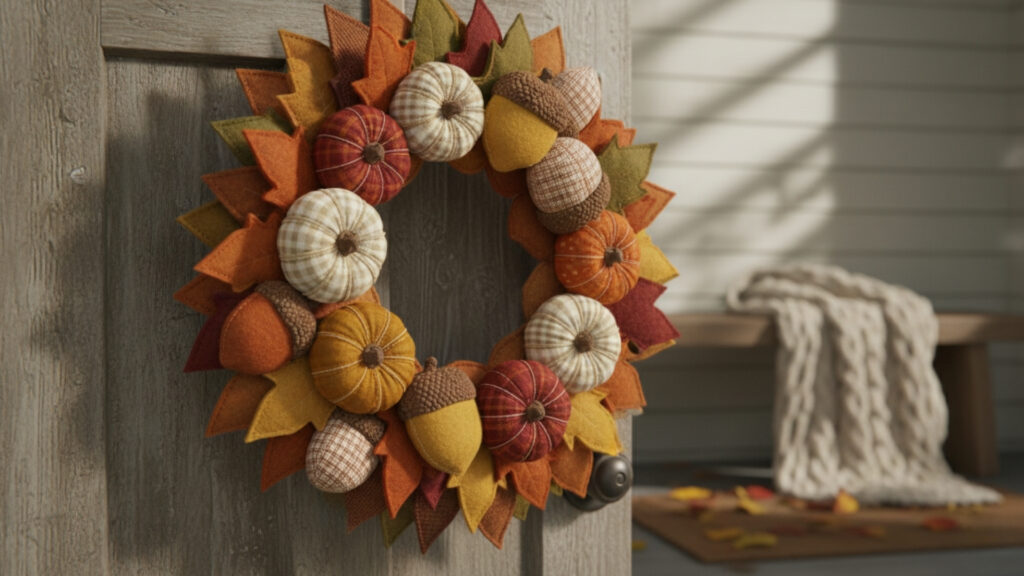Felt and Fabric Fall Door Hangers for Soft and Cozy Entryways