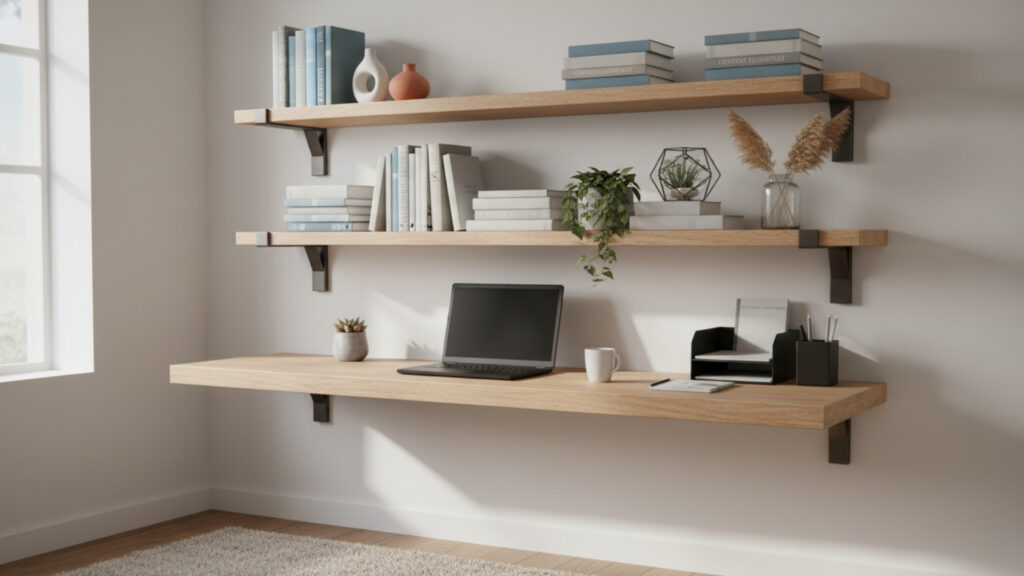 Floating Shelves for Extra Storage and Decorative Display