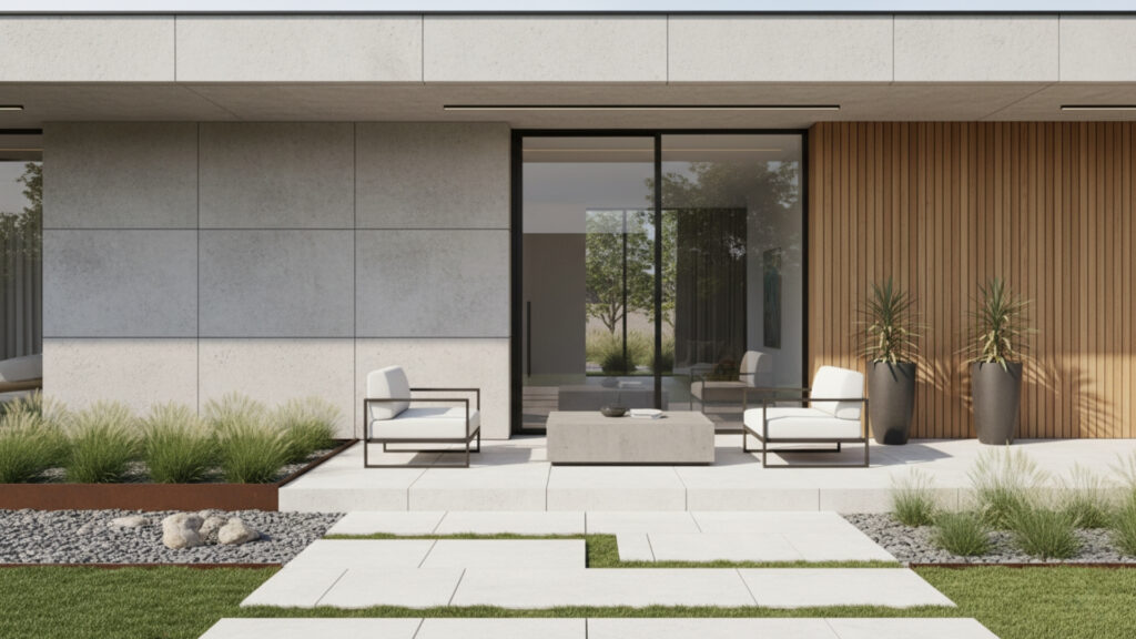 Front Porch Minimalist Decor for Clean Modern Entrance Look