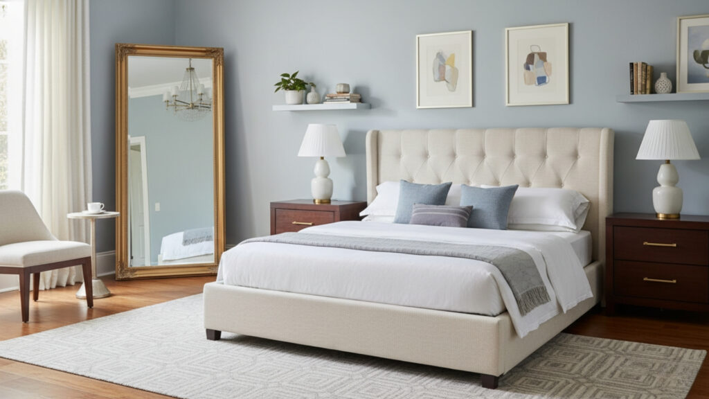 Full-Length Mirror Styling for Practical and Elegant Bedroom Use