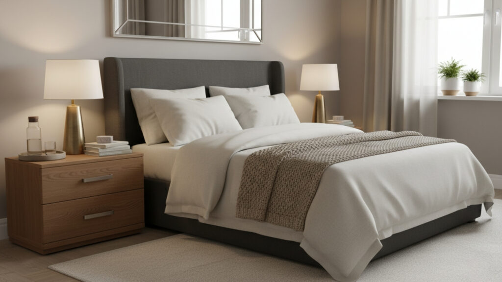 Functional Nightstands with Essentials for Guest Convenience