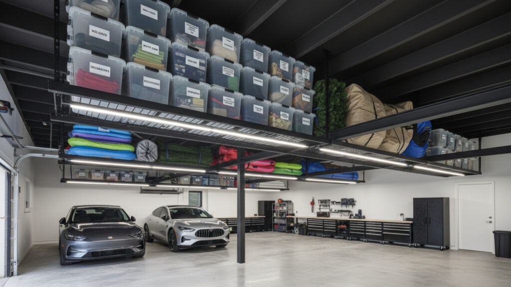 Garage Ceiling Storage Ideas for Extra Space Saving Organization Setup
