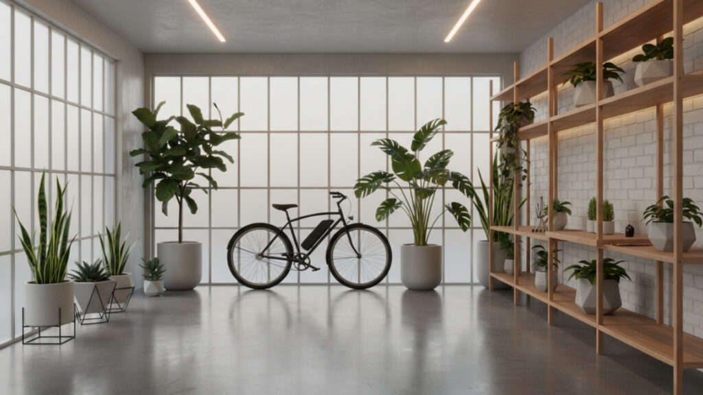 Garage Plant Decoration Ideas for Fresh Natural Green and Calm Look