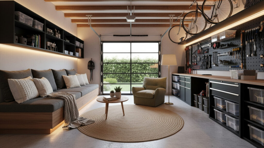 Garage Seating Area Ideas for Comfortable Relaxation Space and Utility