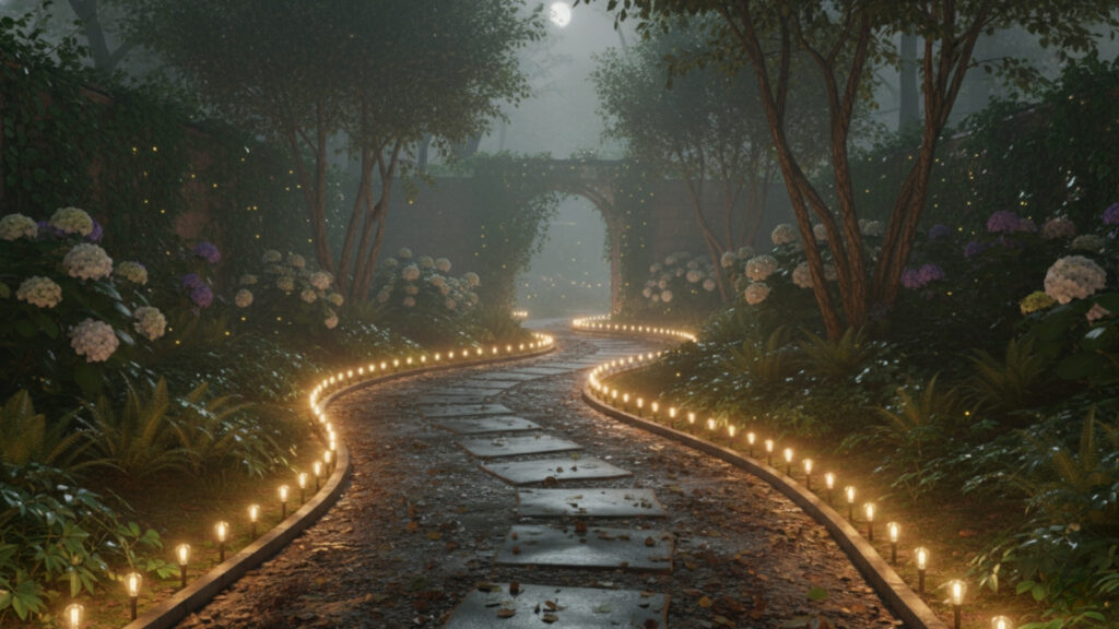 Garden Pathway String Lights for a Magical Outdoor Walkway