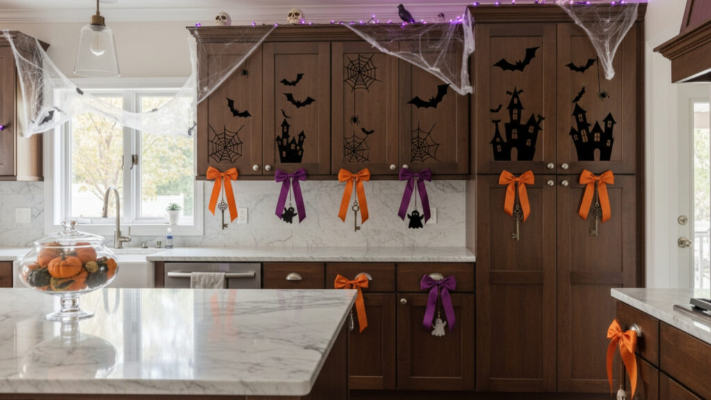 Halloween Cabinet Decor Ideas for a Coordinated Kitchen Theme