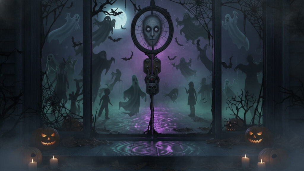Haunted Mirror Door Idea for Spooky Halloween Decor