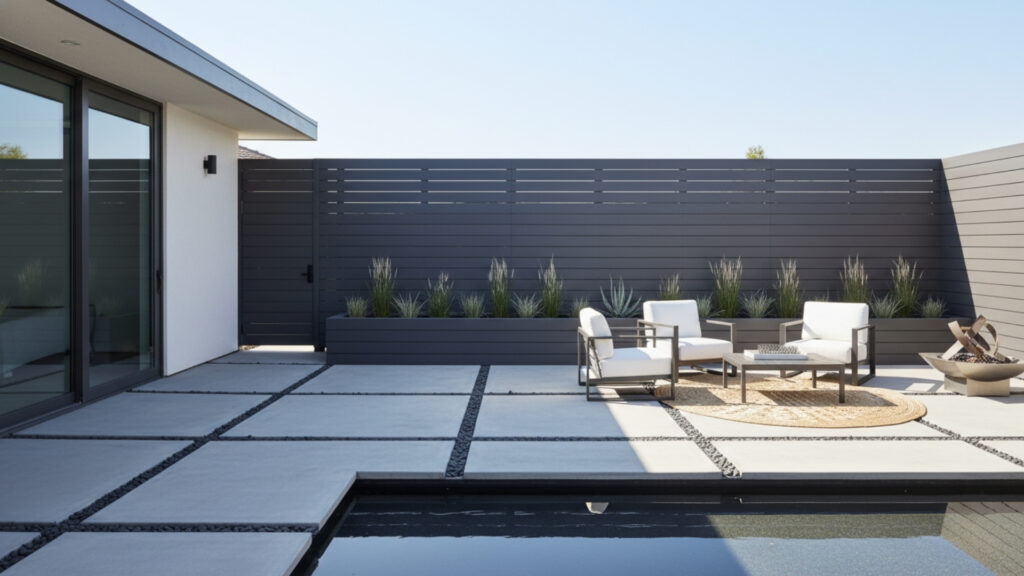 Horizontal Slat Fences for Modern Minimalist Appeal