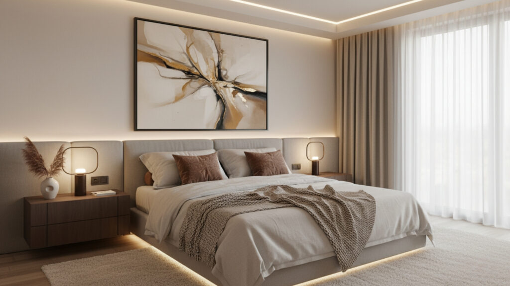 Large Statement Wall Art for a Bold and Eye-Catching Bedroom Look