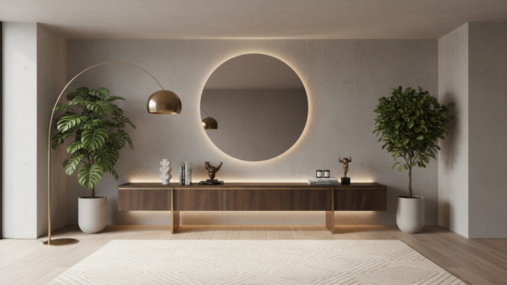 Layered Entryway Mirror Decor Ideas for Complete Stylish Design