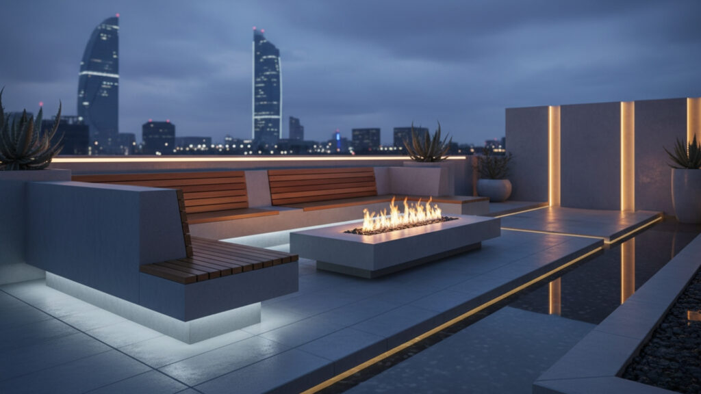 LED Strip Lights Under Seating for Subtle and Modern Glow Effect