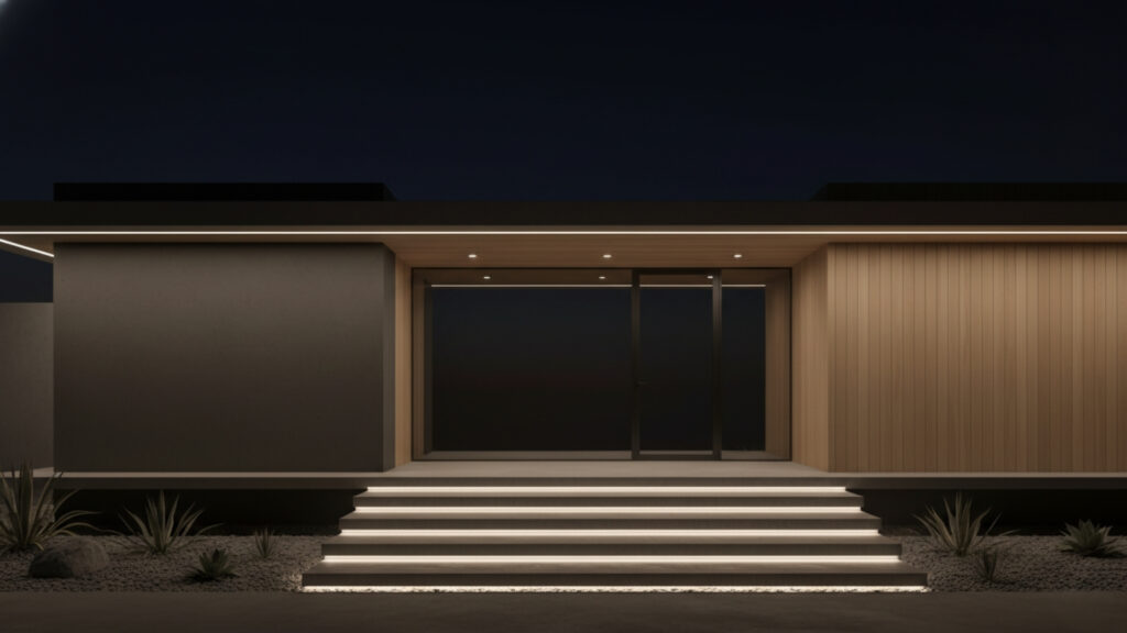 LED Strip Porch Lighting Ideas for Subtle Modern Glow Effect